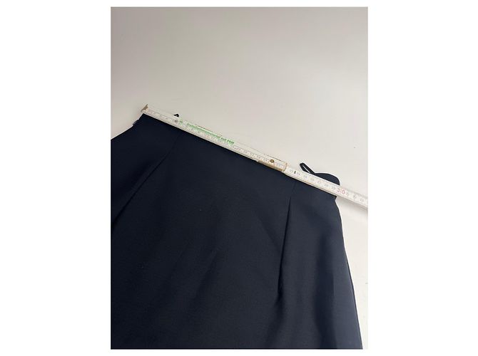Vintage Gianni Versace Wollrock Navy 38/M Marineblau - Ansicht 7