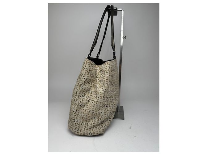 Triomphe Céline Vintage Celine Monogramm Leder-Canvas Tote Vaf beige braun - Ansicht 6