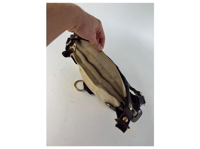 Vintage Marni Handtasche beige und braun - Ansicht 13