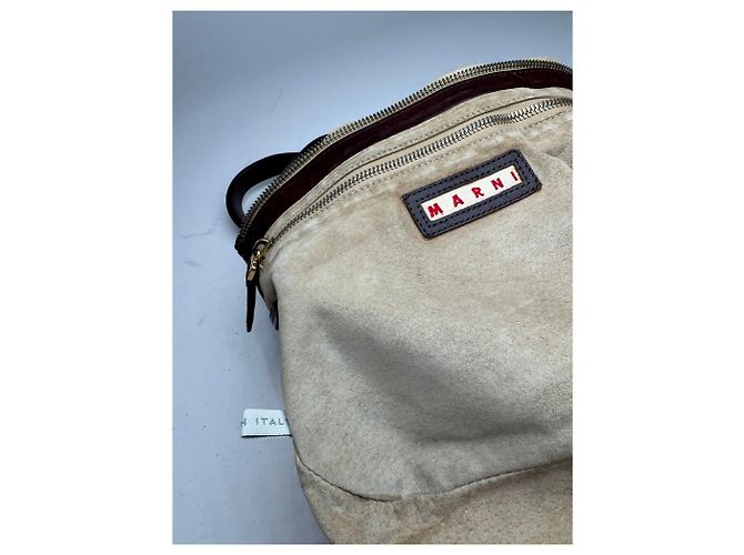 Vintage Marni Handtasche beige und braun - Ansicht 4