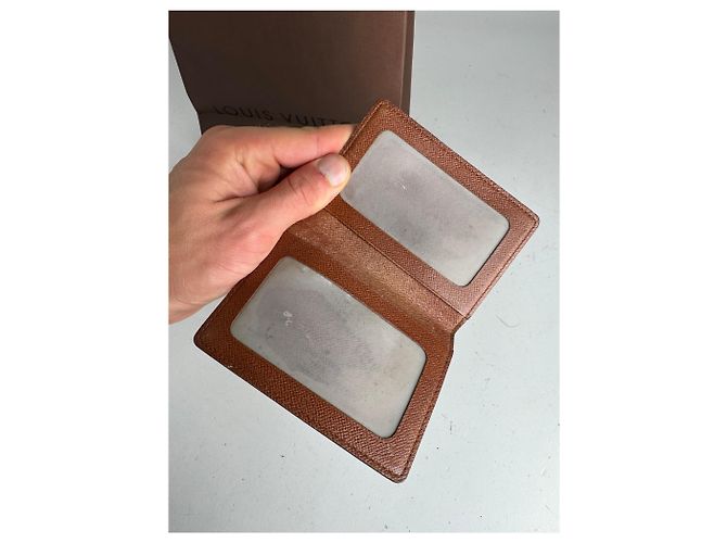 Vintage Louis Vuitton Leather Monogram Card Holder Brown - view 3