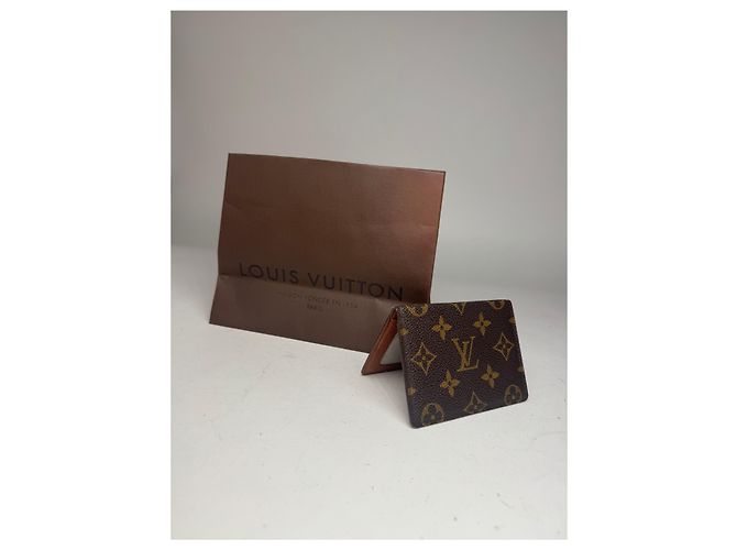 Vintage Louis Vuitton Leather Monogram Card Holder Brown - view 4