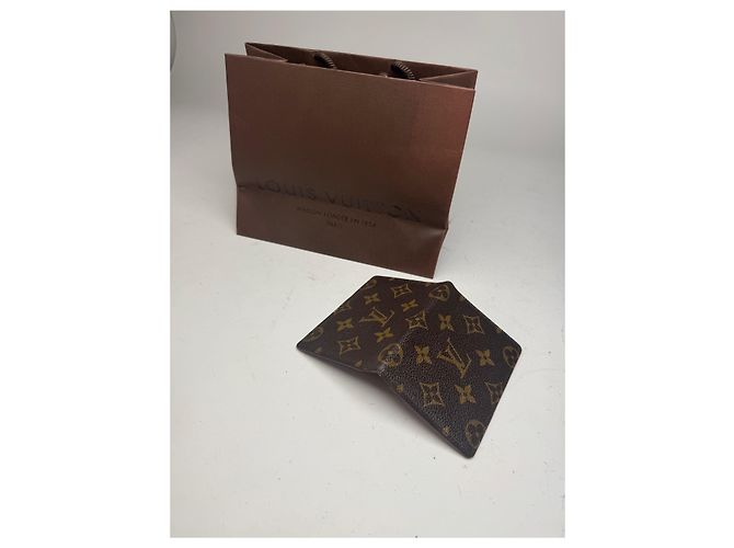 Vintage Louis Vuitton Leather Monogram Card Holder Brown - view 8