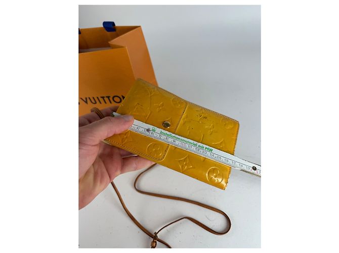 Vintage Louis Vuitton Vernis Leder Umhängetasche Gelb - Ansicht 12