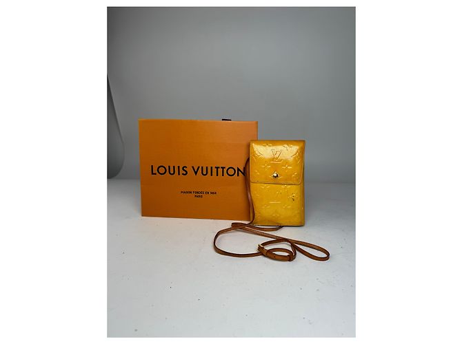 Vintage Louis Vuitton Vernis Leder Umhängetasche Gelb - Ansicht 13