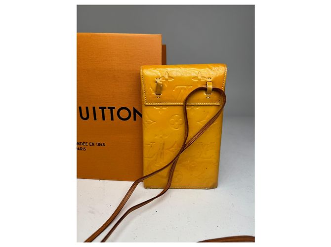 Vintage Louis Vuitton Vernis Leder Umhängetasche Gelb - Ansicht 14