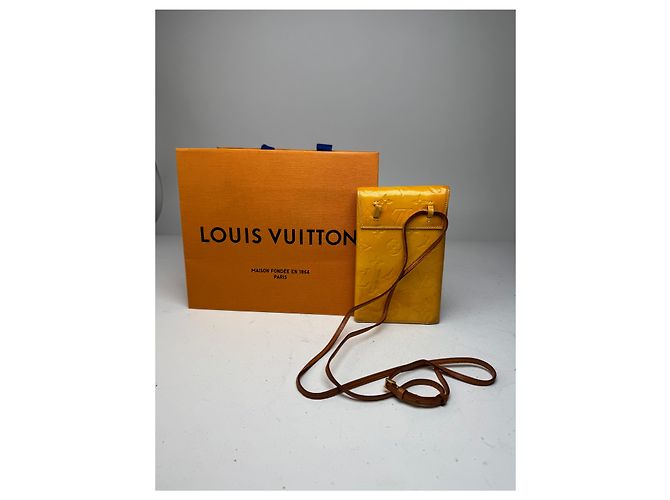 Vintage Louis Vuitton Vernis Leder Umhängetasche Gelb - Ansicht 2