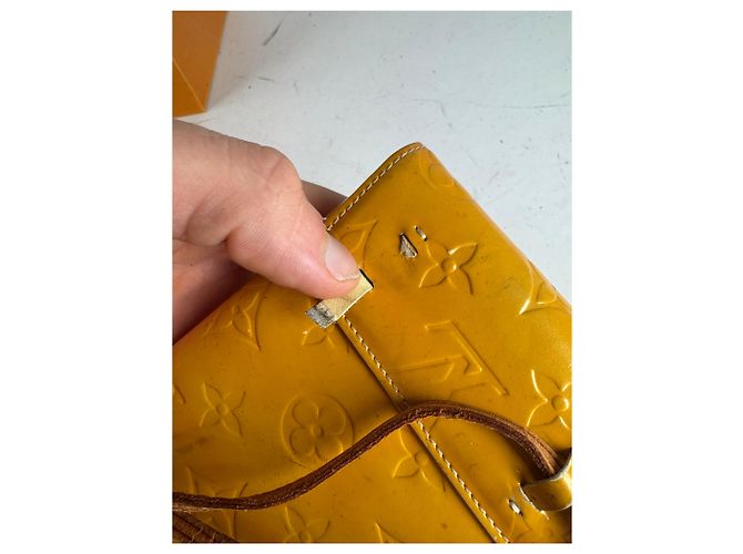 Vintage Louis Vuitton Vernis Leder Umhängetasche Gelb - Ansicht 4