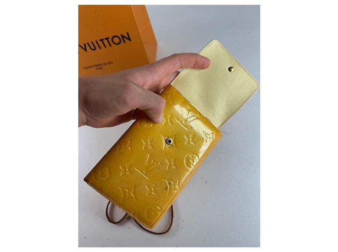 Vintage Louis Vuitton Vernis Leder Umhängetasche Gelb - Ansicht 5