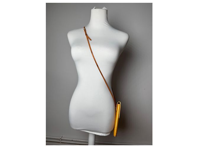 Vintage Louis Vuitton Vernis Leder Umhängetasche Gelb - Ansicht 6