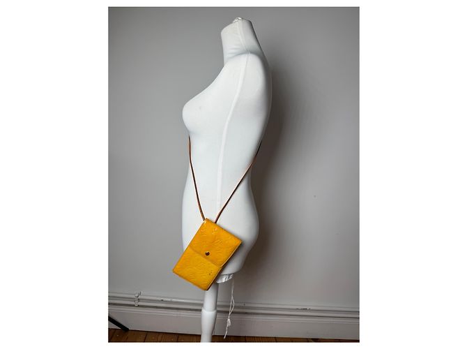 Vintage Louis Vuitton Vernis Leder Umhängetasche Gelb - Ansicht 7