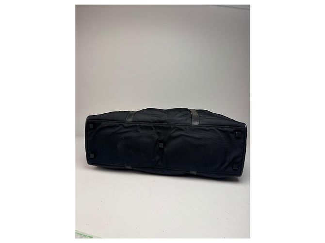Vintage Gucci Polyester Leder Reisetasche / Wochenend schwarz - Ansicht 12