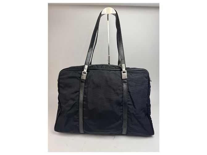 Vintage Gucci Polyester Leder Reisetasche / Wochenend schwarz - Ansicht 13
