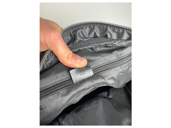 Vintage Gucci Polyester Leder Reisetasche / Wochenend schwarz - Ansicht 5