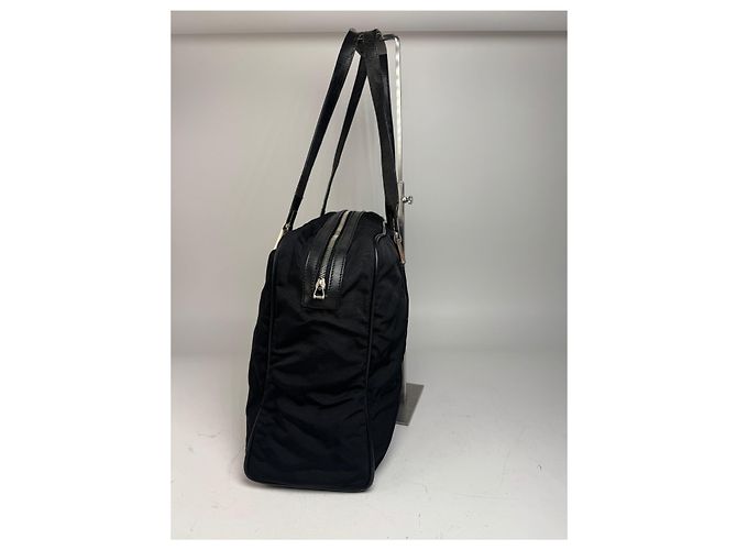 Vintage Gucci Polyester Leder Reisetasche / Wochenend schwarz - Ansicht 7
