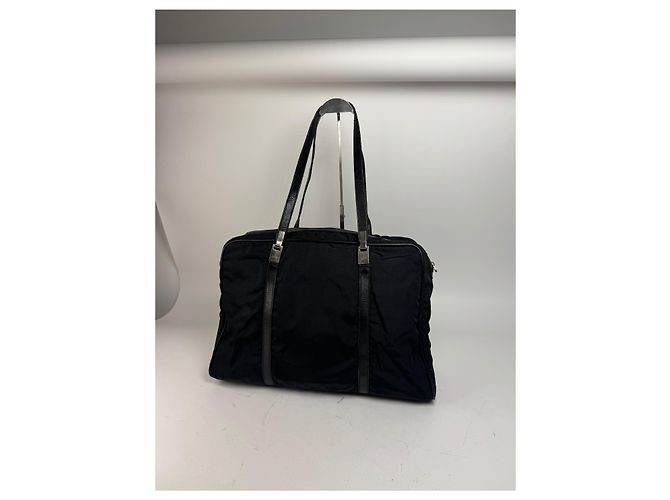 Vintage Gucci Polyester Leder Reisetasche / Wochenend schwarz - Ansicht 8