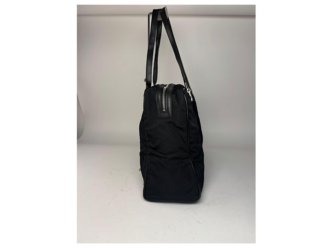Vintage Gucci Polyester Leder Reisetasche / Wochenend schwarz - Ansicht 9