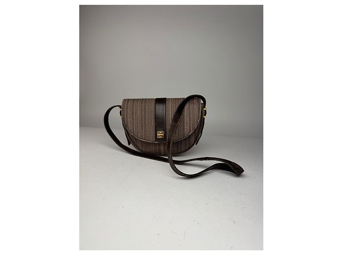 Borsa a spalla in pelle vintage Givenchy marrone - vista 14