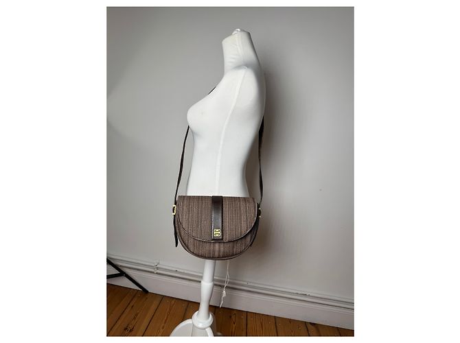 Borsa a spalla in pelle vintage Givenchy marrone - vista 4