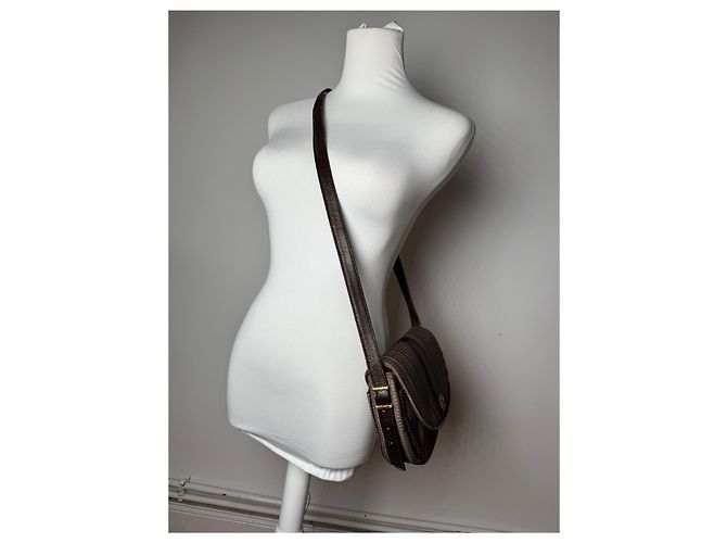Borsa a spalla in pelle vintage Givenchy marrone - vista 6