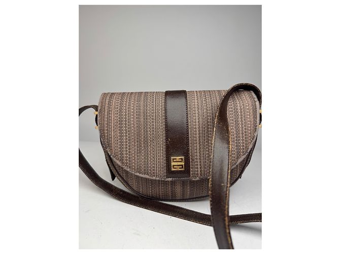 Borsa a spalla in pelle vintage Givenchy marrone - vista 7