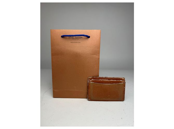 Porta-cartões de couro Monogram Louis Vuitton vintage marrom - vista 2