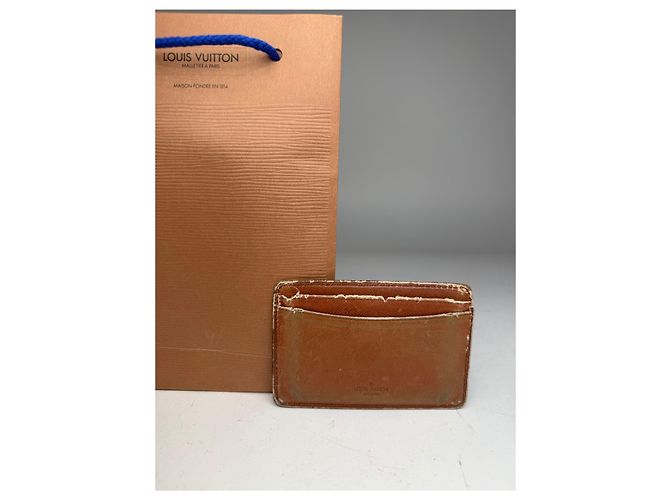 Porta-cartões de couro Monogram Louis Vuitton vintage marrom - vista 8