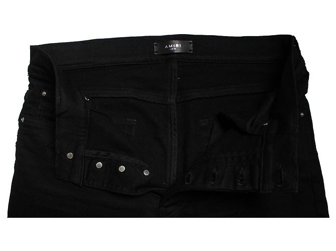 Amiri Jeans in cotone nero - vista 7