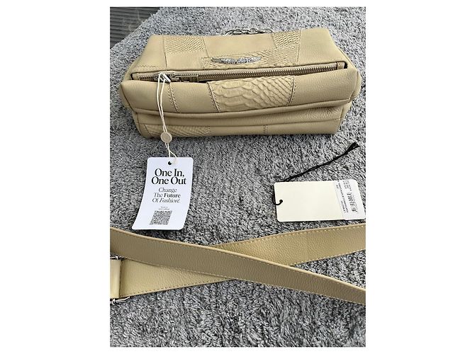Borsa a tracolla Zadig & Voltaire Rock pelle effetto coccodrillo beige - vista 6
