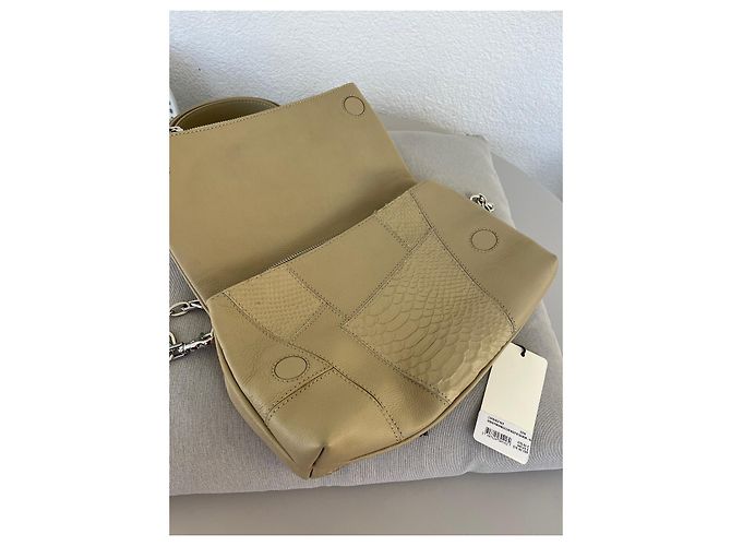 Borsa a tracolla Zadig & Voltaire Rock pelle effetto coccodrillo beige - vista 7