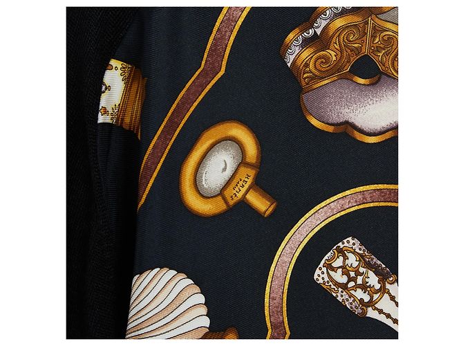 Hermès 1988 Twillaine Pullover FR42 Schwarz Kaschmir UK12 US10 - Ansicht 3