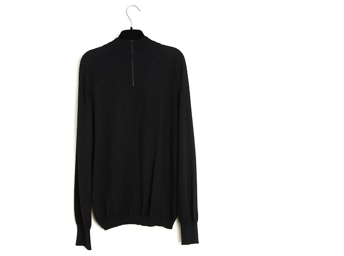 Hermès 1988 Twillaine Pullover FR42 Schwarz Kaschmir UK12 US10 - Ansicht 5