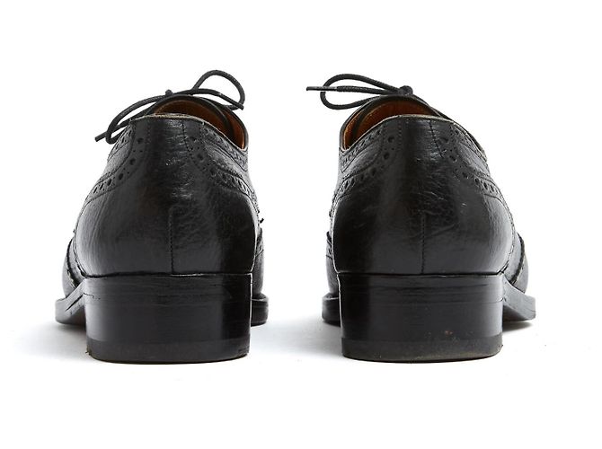 Aubercy Derby Su Misura EU38.5 Scarpe Su Misura in Pelle Nera Derbies UK5.5 US8 Nero - vista 4