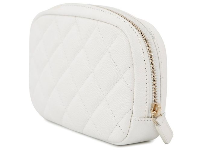 Timeless Pochette Matelassée Coco Mark di Chanel Bianco - vista 2