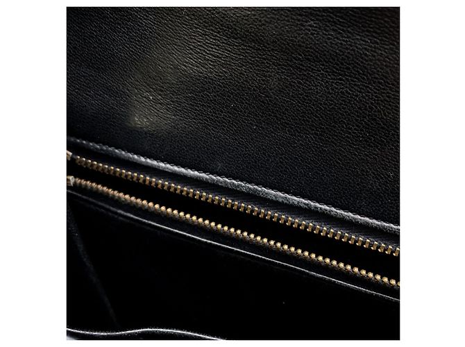 Bolso de Hombro Sandrine Hermès en Cuero de Ternera Negro - vista 10