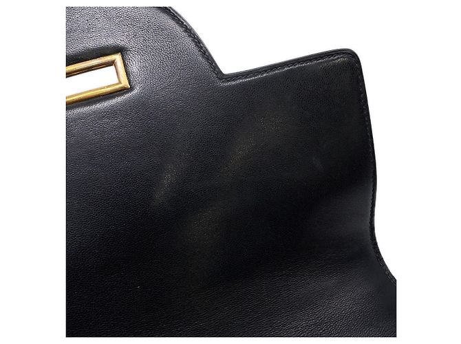 Bolso de Hombro Sandrine Hermès en Cuero de Ternera Negro - vista 11