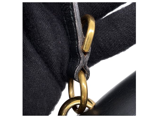 Bolso de Hombro Sandrine Hermès en Cuero de Ternera Negro - vista 13