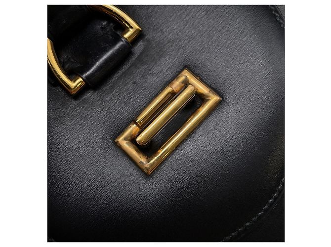 Bolso de Hombro Sandrine Hermès en Cuero de Ternera Negro - vista 15
