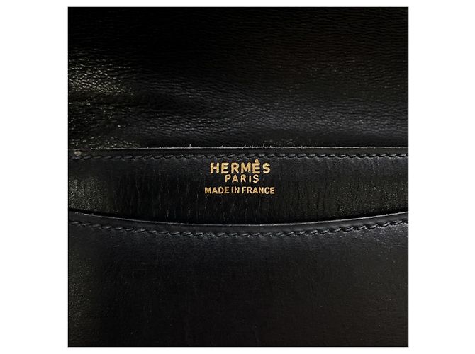 Bolso de Hombro Sandrine Hermès en Cuero de Ternera Negro - vista 16