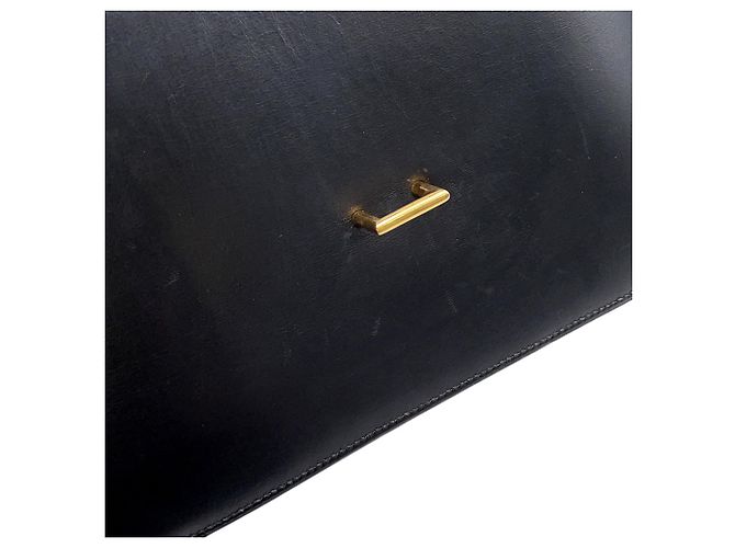 Bolso de Hombro Sandrine Hermès en Cuero de Ternera Negro - vista 8