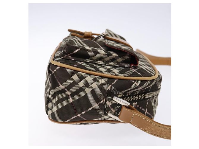 Burberry Nova Check Etichetta Blu Tela Marrone - vista 3