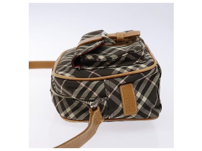 Burberry Nova Check Etichetta Blu Tela Marrone - vista 4
