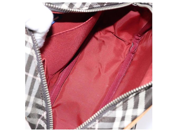 Burberry Nova Check Etichetta Blu Tela Marrone - vista 5