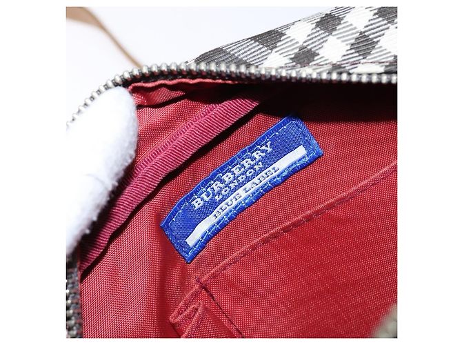 Burberry Nova Check Etichetta Blu Tela Marrone - vista 6