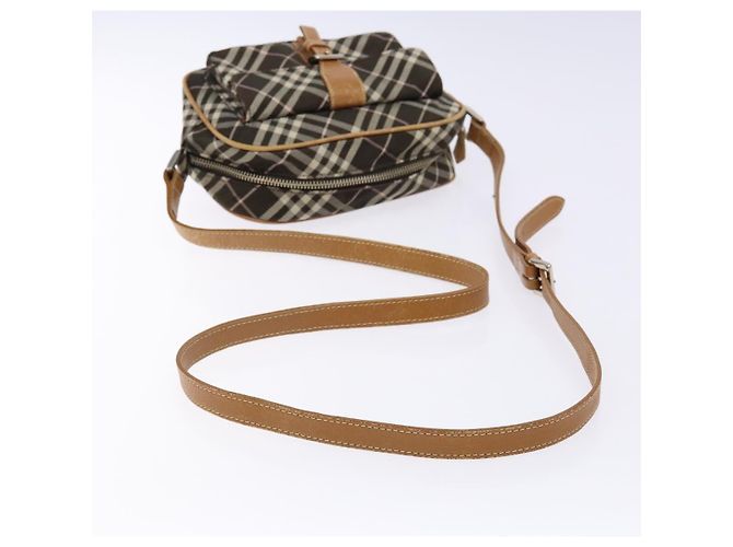 Burberry Nova Check Etichetta Blu Tela Marrone - vista 7