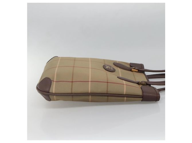 Burberry Nova Check Tote aus Canvas und Leder Beige - Ansicht 4