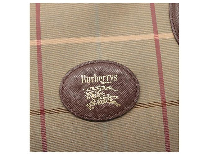 Burberry Nova Check Tote aus Canvas und Leder Beige - Ansicht 6