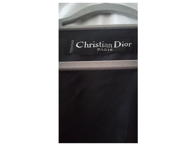 Christian Dior Capa Plisada Negra de Seda Negro - vista 3