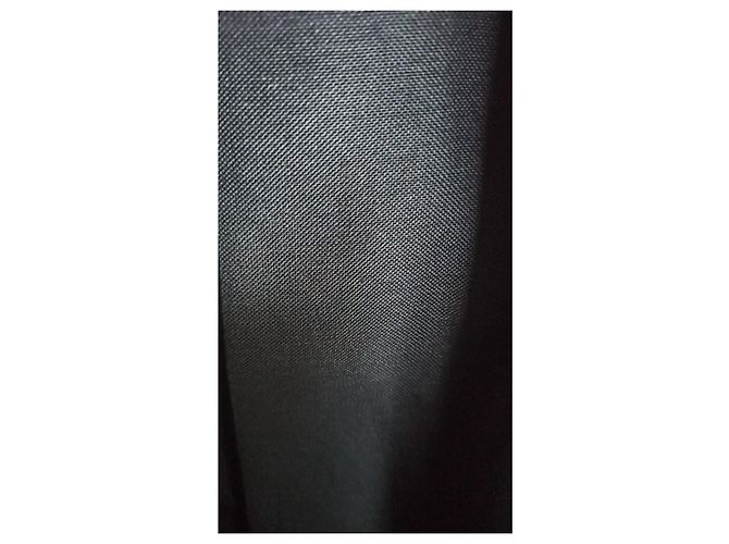 Christian Dior Capa Plisada Negra de Seda Negro - vista 4