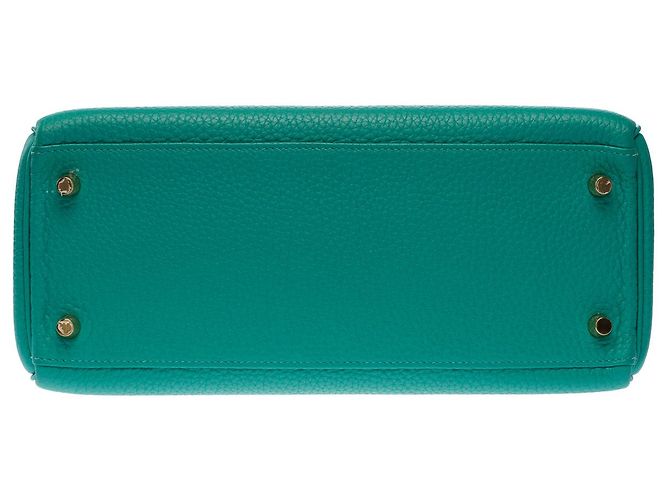 Hermès Borsa HERMES Kelly 28 in Pelle Verde - 102963 - vista 11